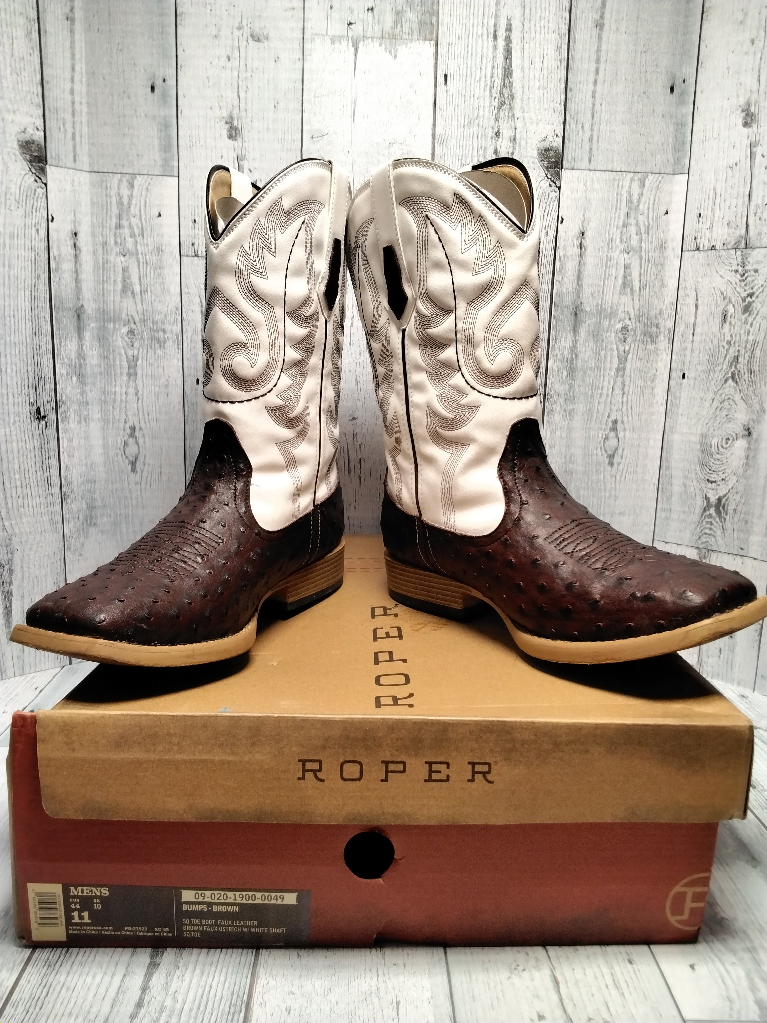 Roper Men's Basic Square Toe Western Boot, Sz 11 (7872380240110)